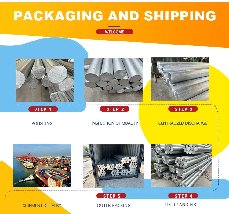 China Factory Supply Custom Size Aluminum Bars Aluminum Rod 6063 6082 6061 7075 Aluminum Billet Rod Price