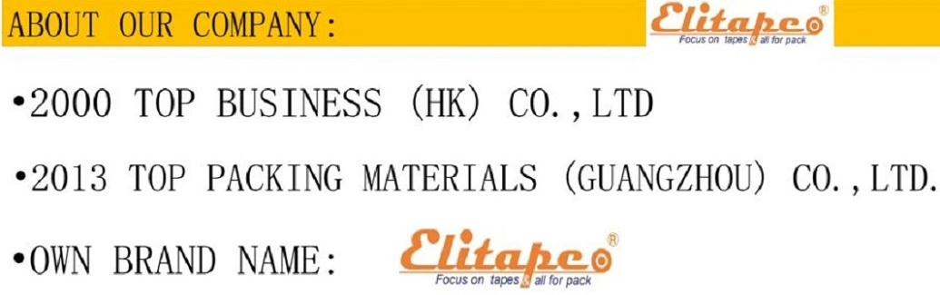 Elitape OEM Nb BOPP Acrylic Self Adhesive Packing Cinta Tape/Stationery Tape/Duct Tape/Masking Tape/Double Sides Tape/Aluminium Tape/Covering Foil