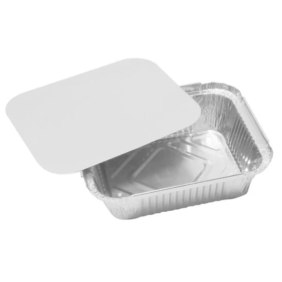 8011 8389 Precio Envase de Aluminio Desechable 750ml con Tapa Plana con Tapa en Microondas Precio 3003 Bandeja de Aluminio/Platos para Pasteles y Congelados