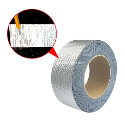 Cinta de butilo de papel de aluminio Rollo de cinta de butilo impermeable de papel de aluminio para techo